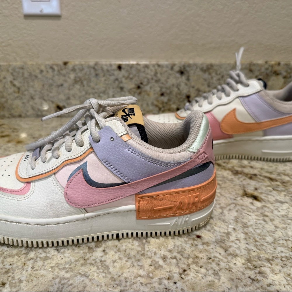 Nike Pink and Purple Sneakers Air Force 1